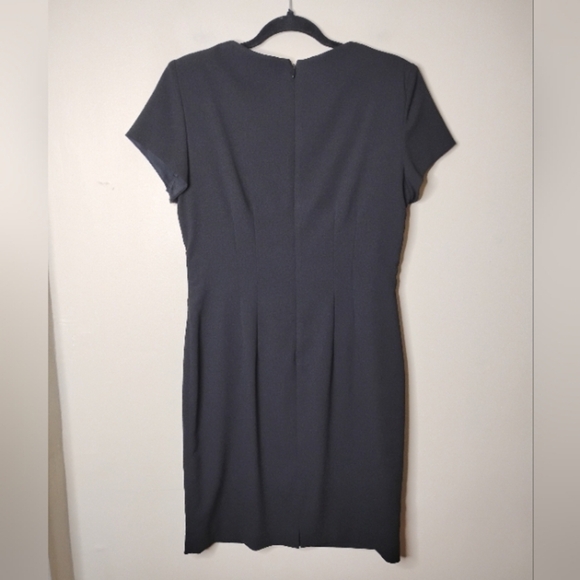 Vintage David Warren Black Dress 12 Tailored Classic Cocktail Career Party - Picture 5 of 8